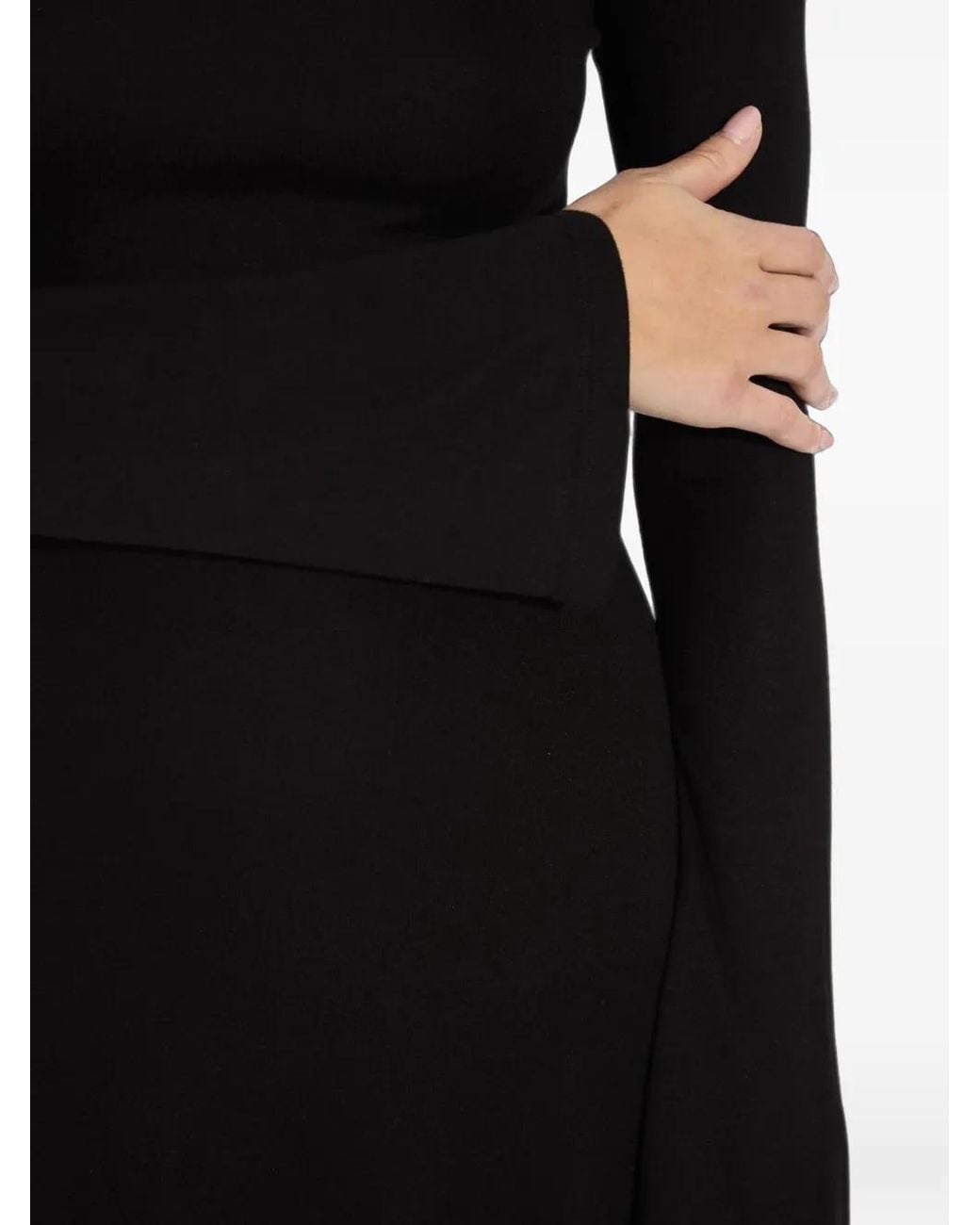The Park Black Evelyn Boat-Neck Long-Sleeved T-Shirt