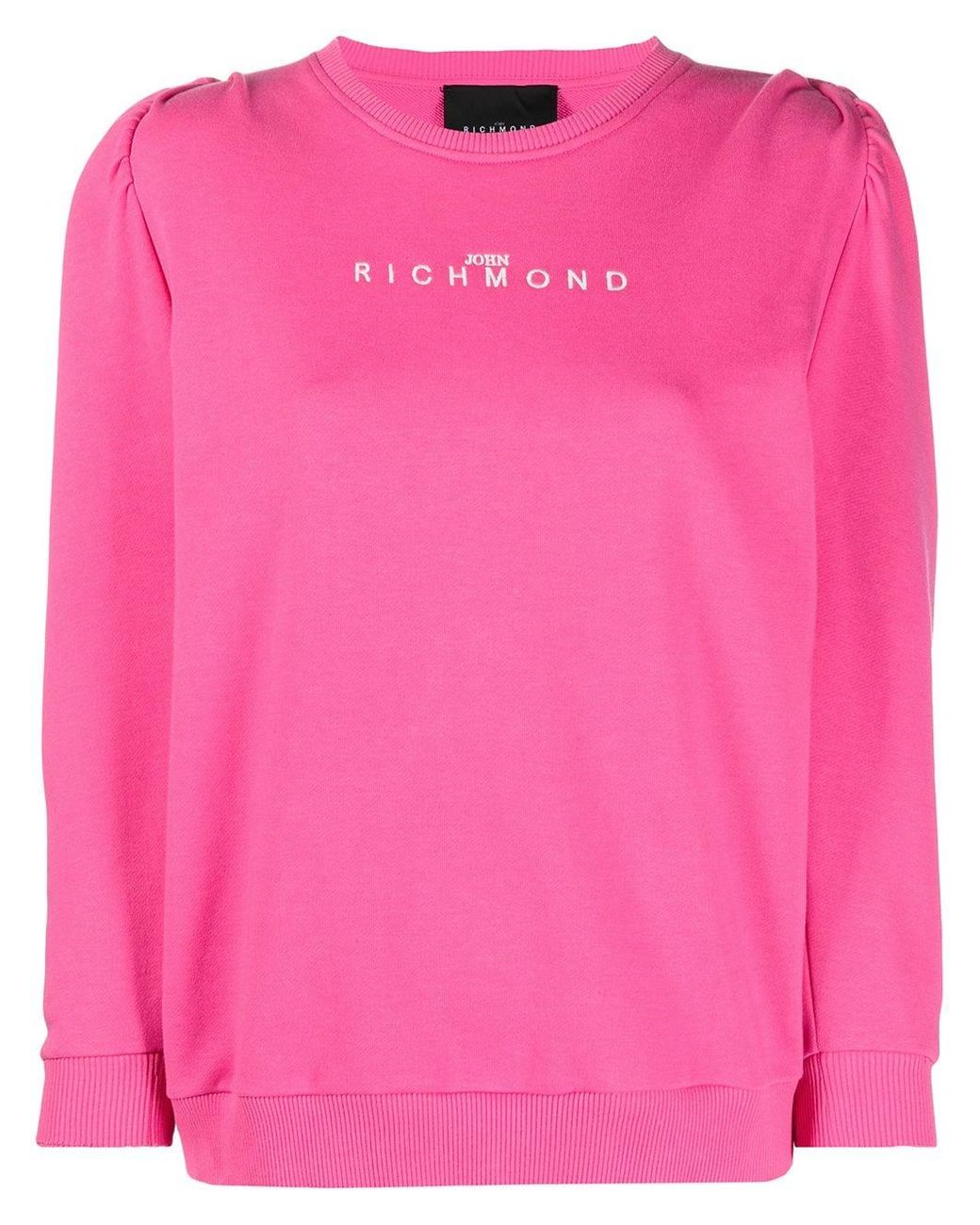 John Richmond Sweatshirt mit Puffärmeln in Pink - Lyst