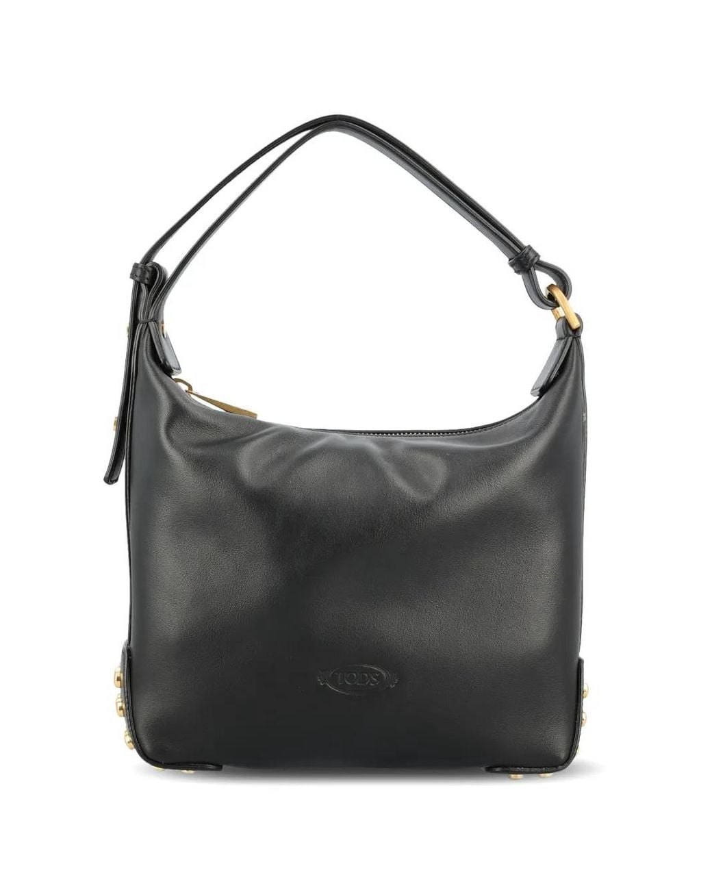 Tod's Black Mini Stud-Embellished Leather Tote Bag