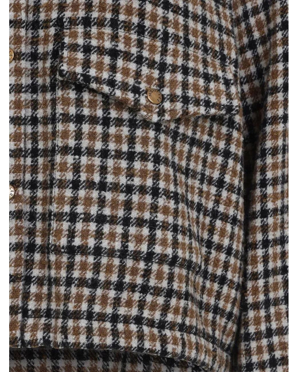 Moncler Gray Checked-Pattern Buttoned Shirt
