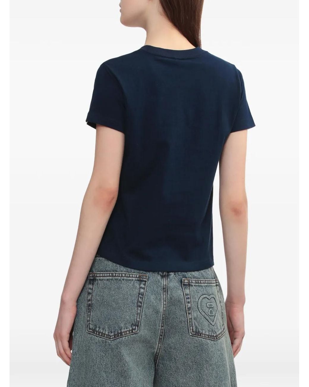 A Bathing Ape Blue Heart-Appliqué T-Shirt