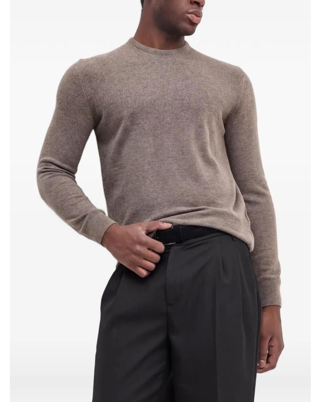 Barbour Gray Pull À Col Rond for men