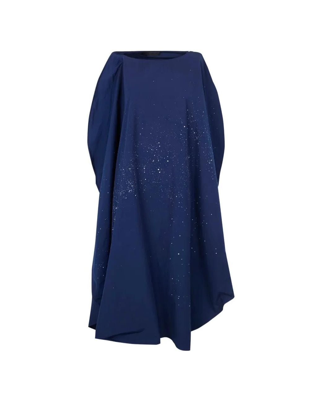 Maria Calderara Blue Robe À Effet Tâche De Peinture