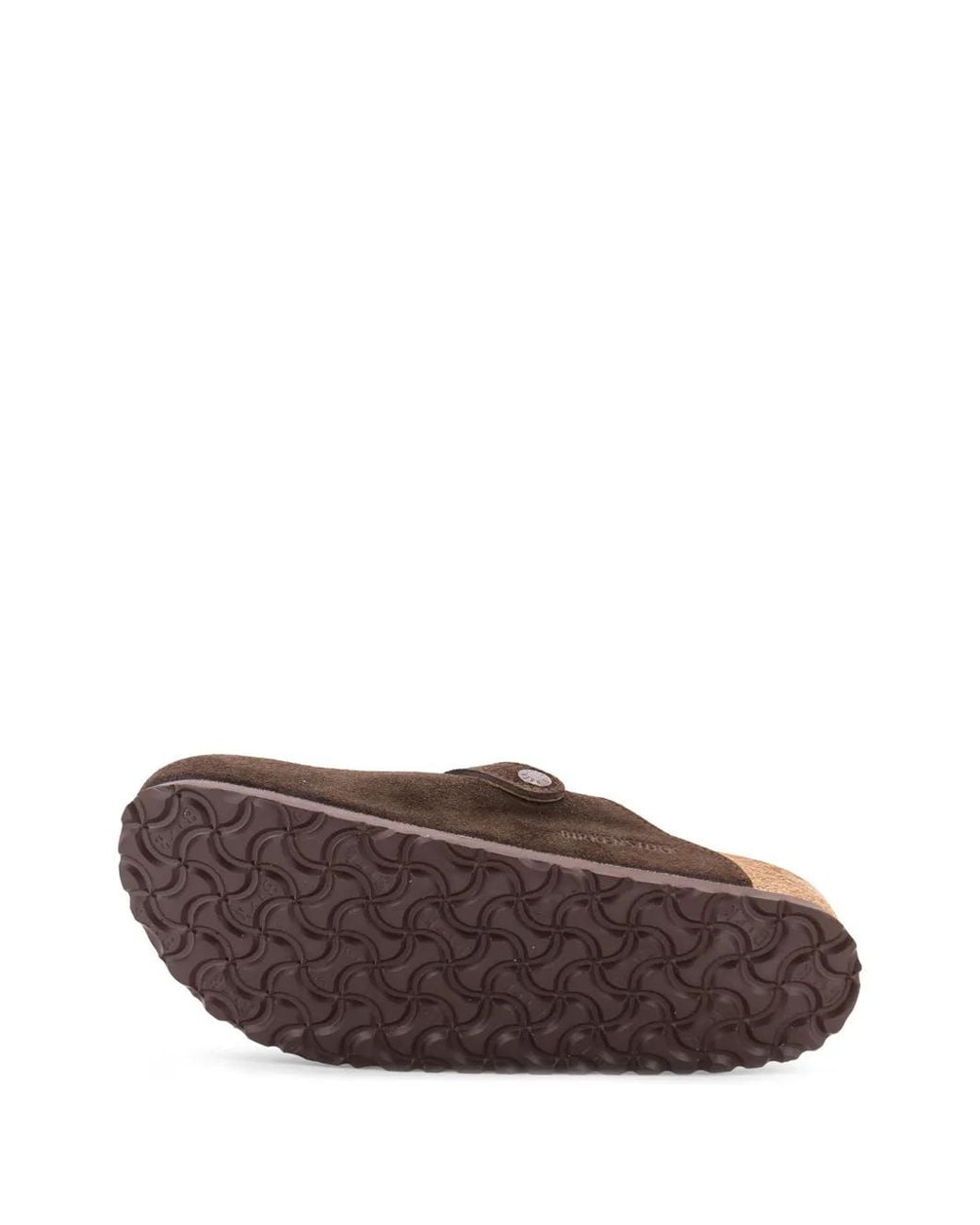 Birkenstock Brown Mules Boston En Peau Lainée