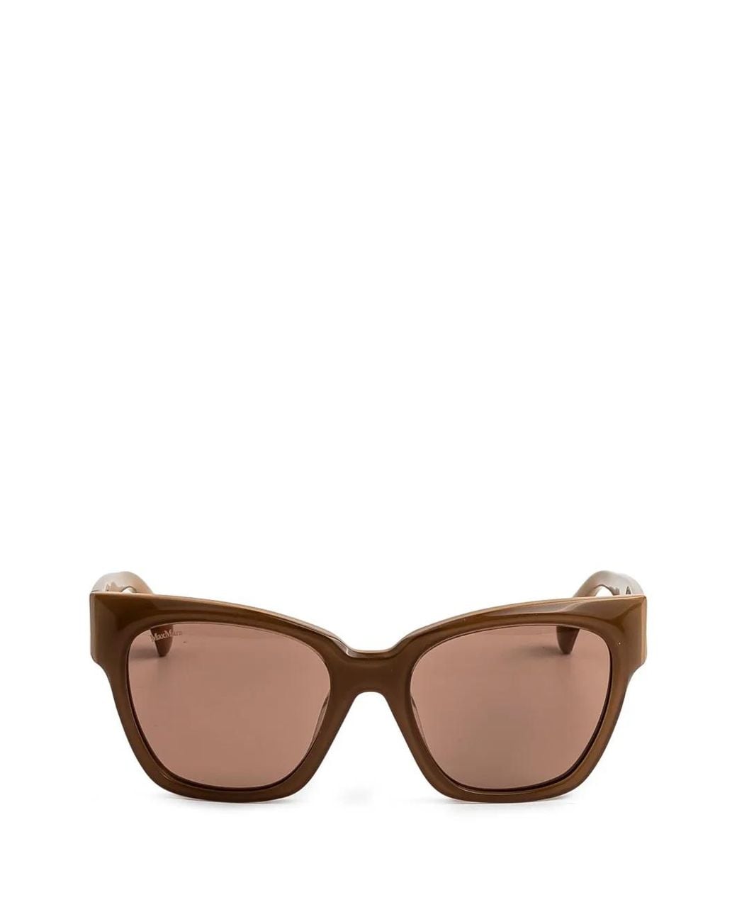 Max Mara Eyewear Brown Geometric-Frame Sunglasses