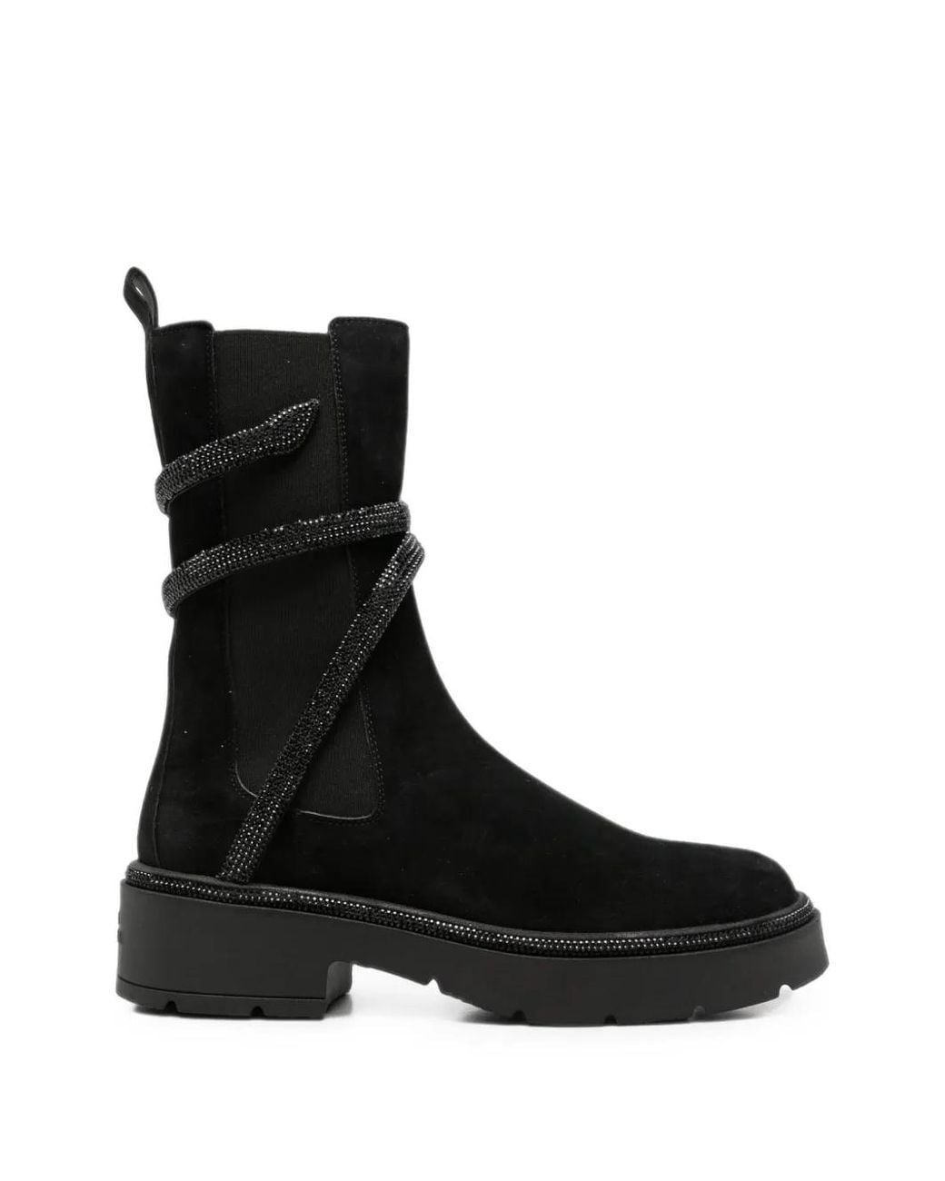 Rene Caovilla Black Cleo Chelsea Boots