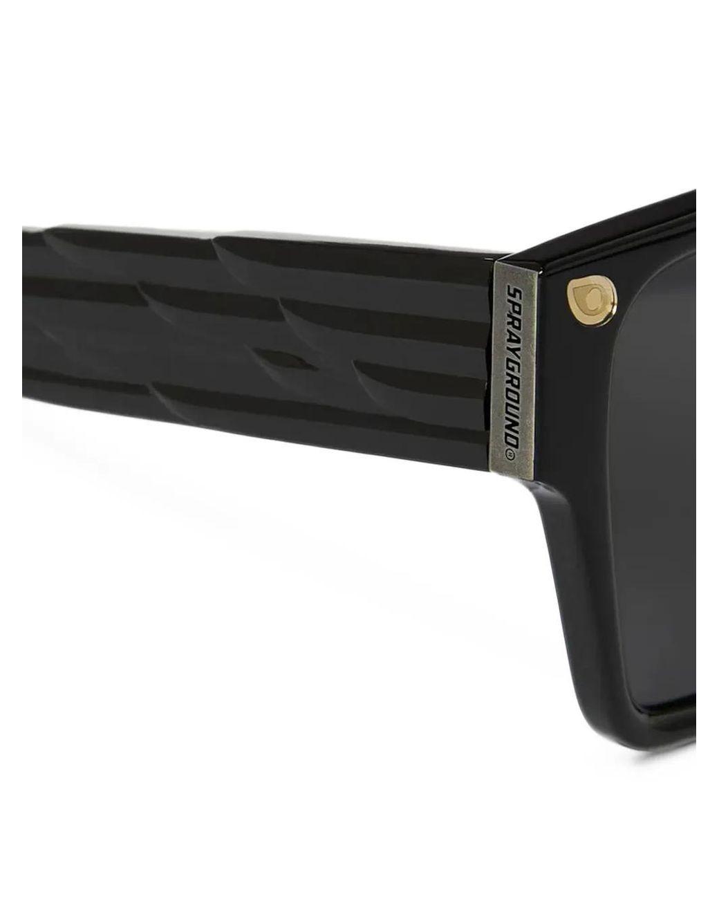 Sprayground Black Night Vision Square-Frame Sunglasses for men