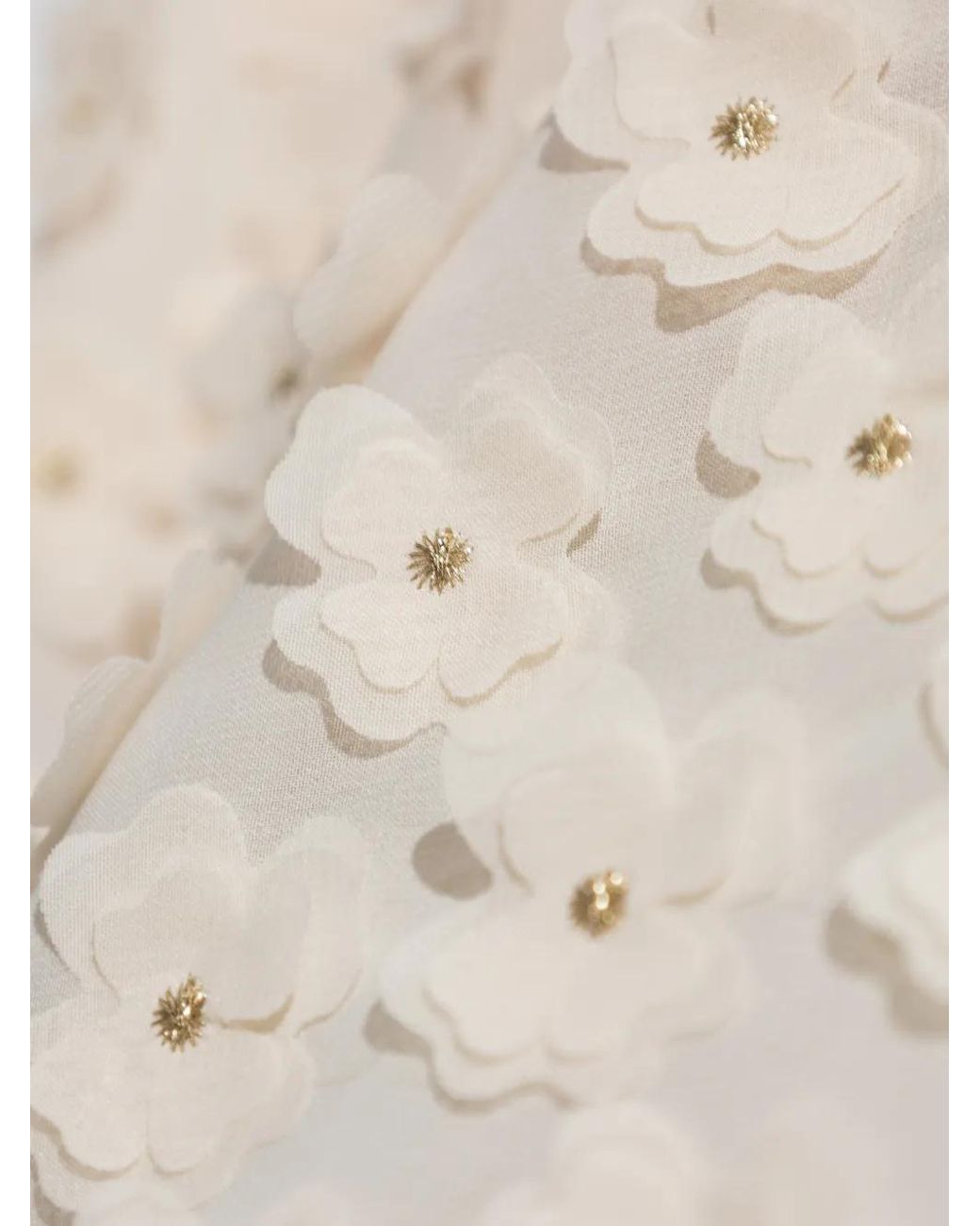 Munthe White Floral-Applique Blouse