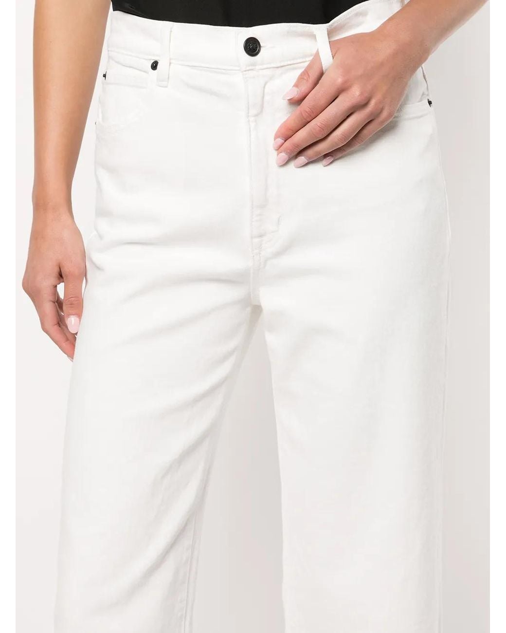 SLVRLAKE Denim White Grace Cropped Jeans