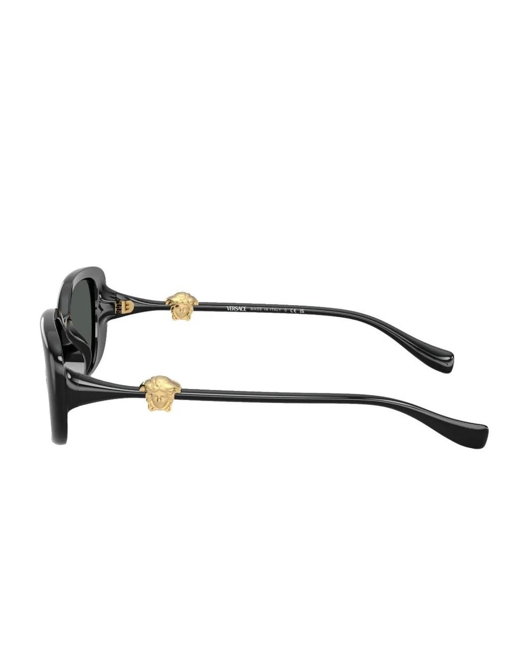 Versace Black Medusa Square-Frame Sunglasses