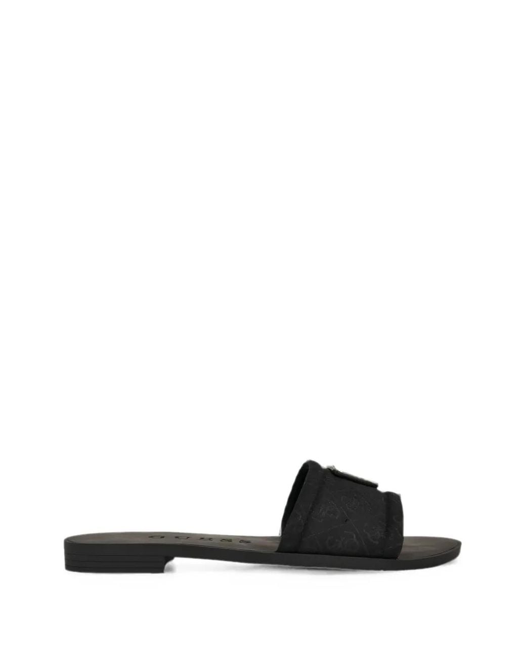 Guess Black Elysone Logo Sandals