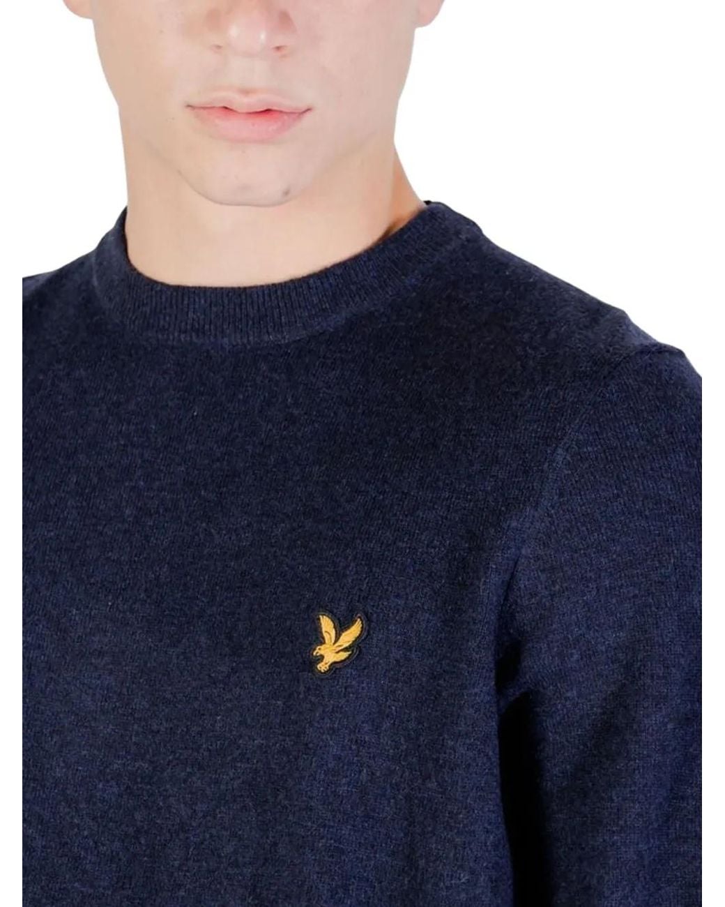 Lyle & Scott Blue Crewneck Sweater for men