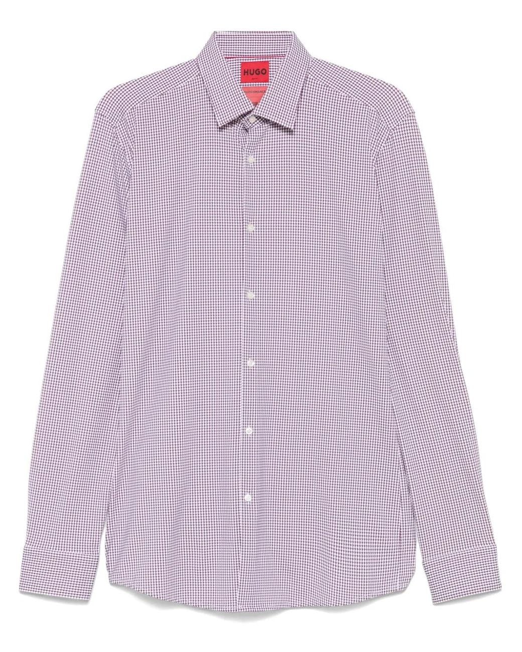 HUGO Purple Printed Shirt for men