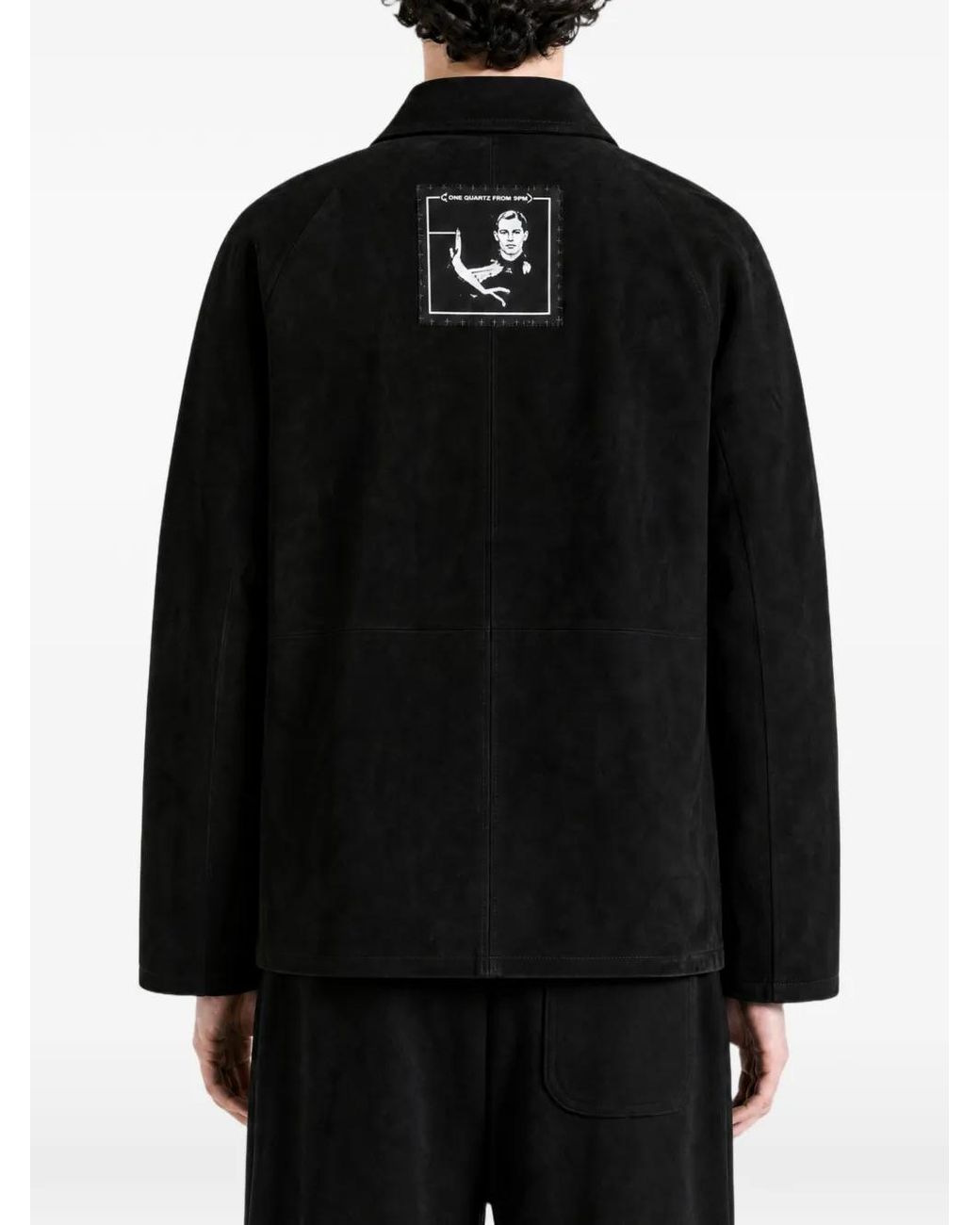 Enfants Riches Deprimes Black Académie Side-Stripe Suede Jacket for men