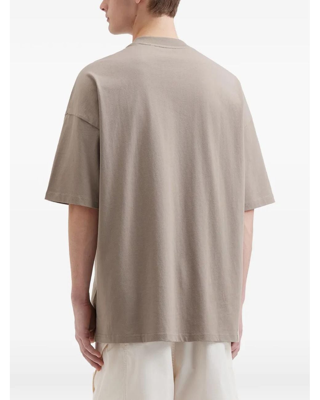 FIVE CM Gray Necklace Round-Neck T-Shirt for men