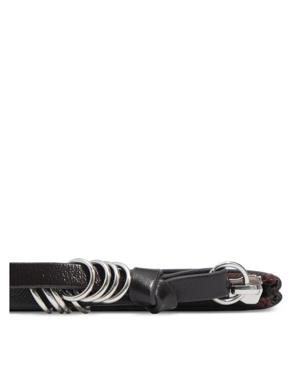 Bimba Y Lola Black Large Dark Burgundy Leather Coin Purse