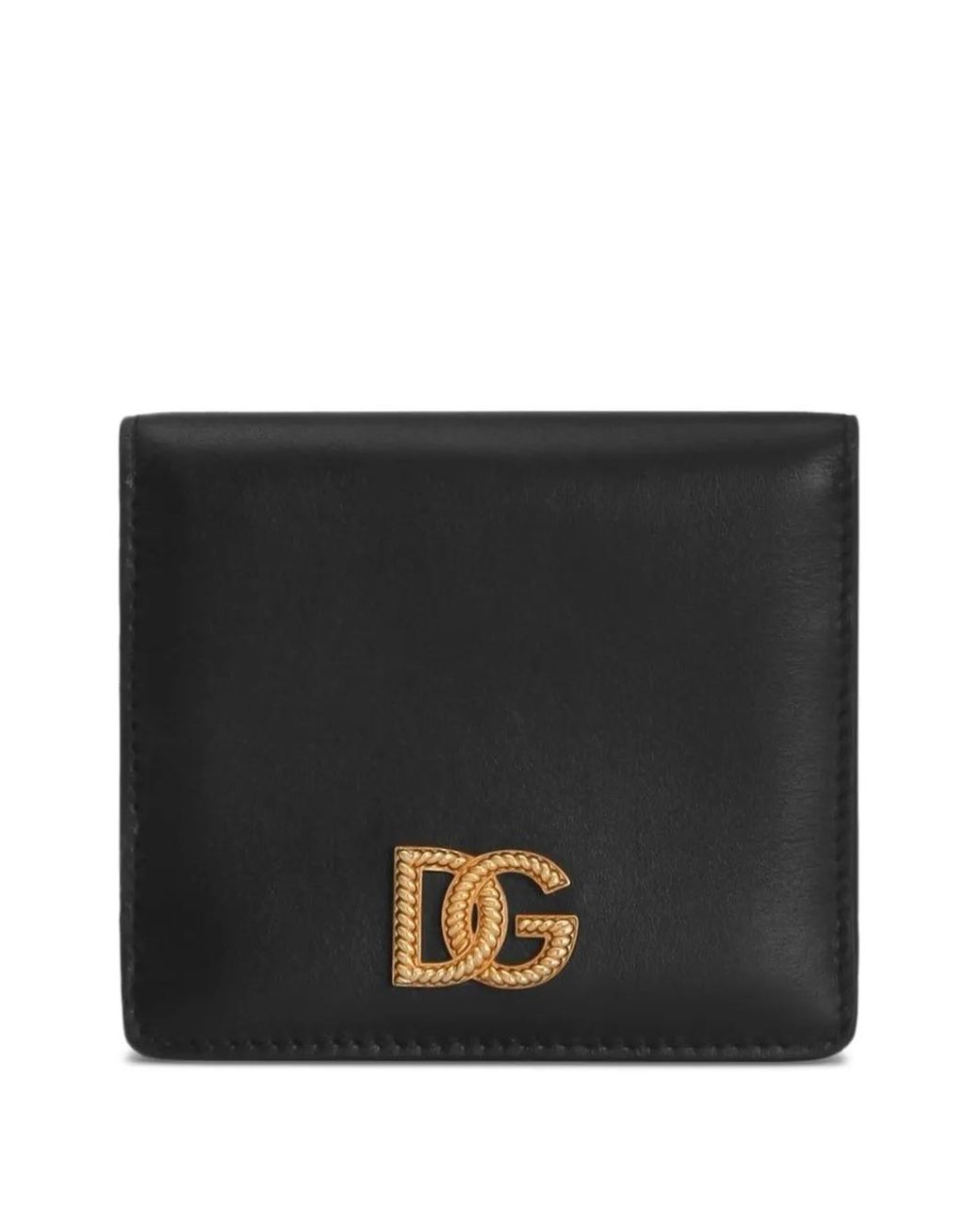 Dolce & Gabbana Black Portefeuille Zippé À Plaque Logo