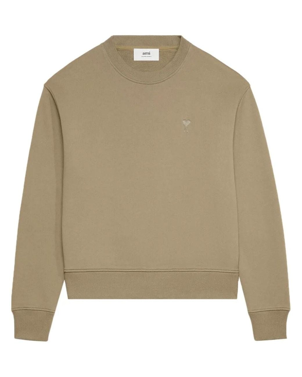 AMI Natural Neutral Ami De Coeur Organic-cotton Sweatshirt - Unisex - Organic Cotton/elastane