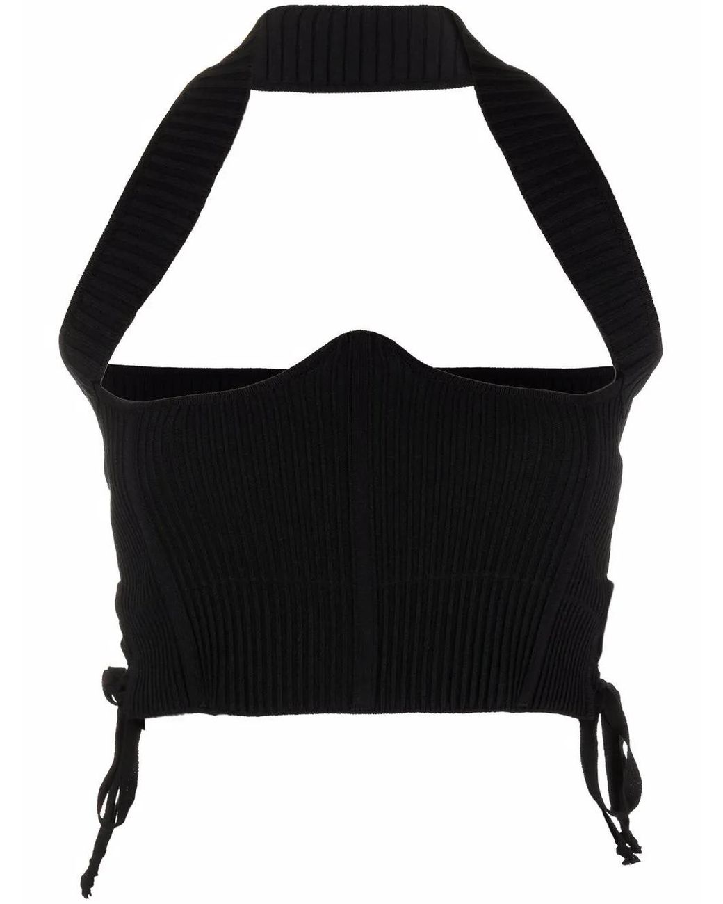 ANDREADAMO Black Harness Vest Top