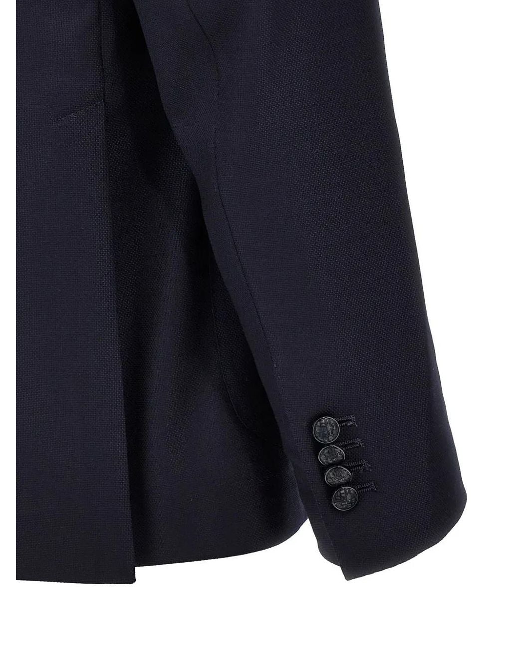 Tagliatore Blue Tailored Single Breasted Wool Blazer for men