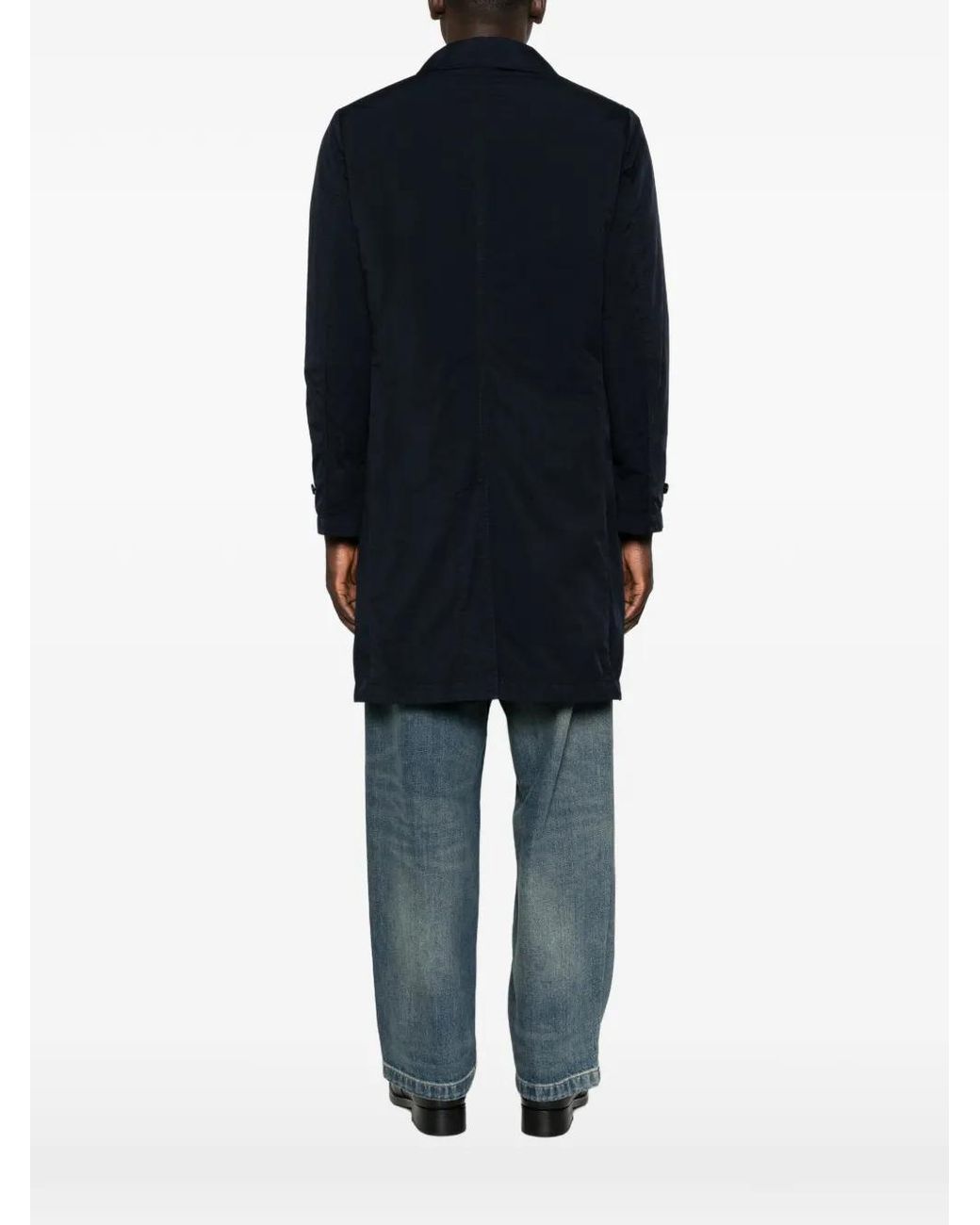 Aspesi Black Vodka Button-Front Coat for men