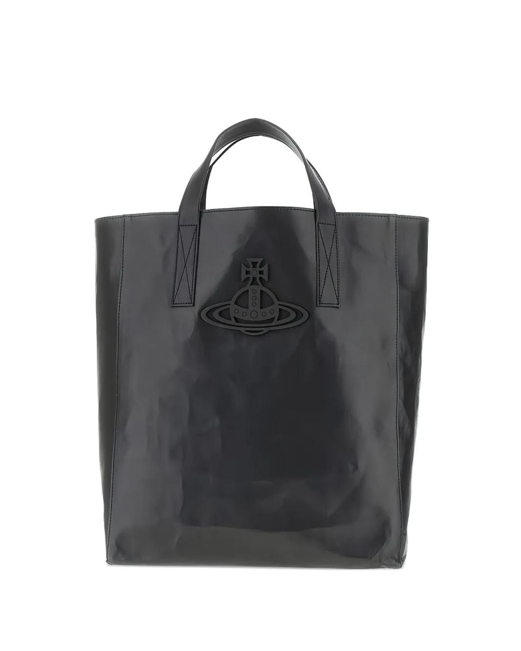Vivienne Westwood Black Orb-Embellished Tote Bag