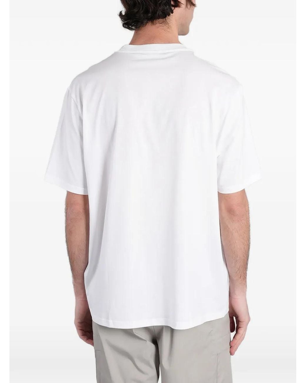 Low Brand White B240 Logo-Patch T-Shirt for men