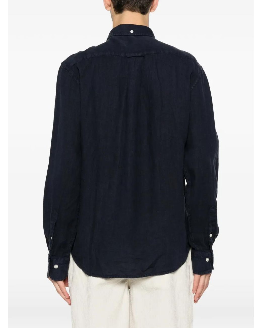 Gant Blue Button-Down Chest-Pocket Shirt for men