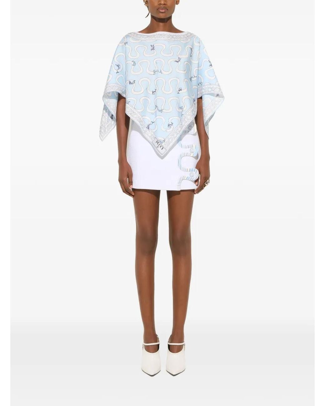 Emilio Pucci White Tecno Poudre Skirt