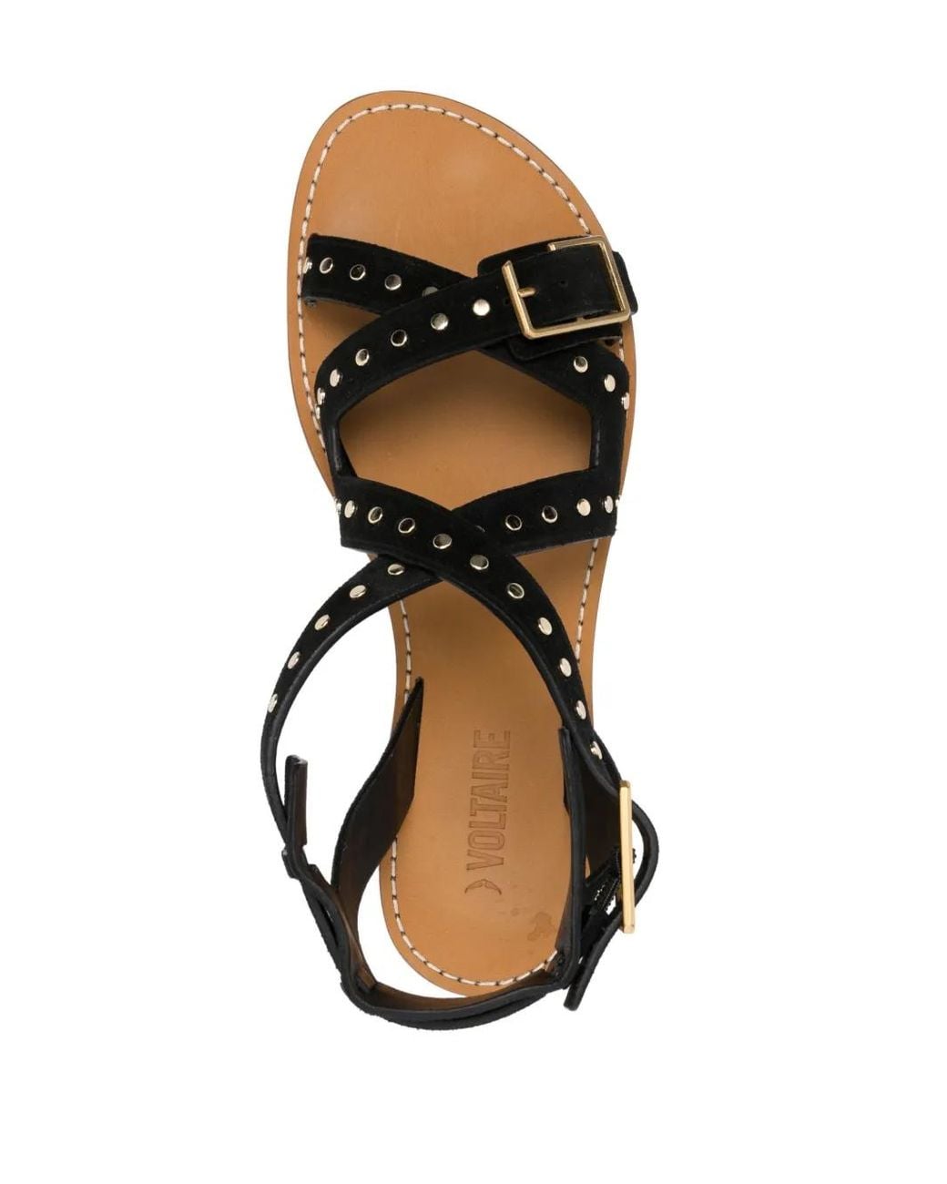 Zadig & Voltaire Black Cecilia Caprese Stud-Embellished Sandals