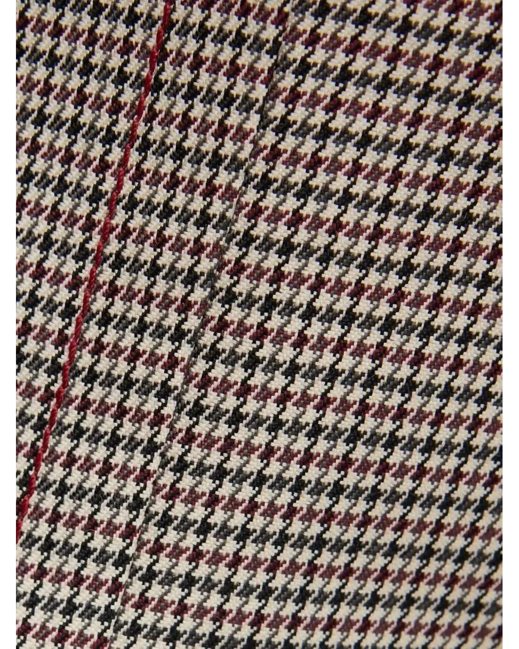 Marni Gray Houndstooth-Pattern Flared Mini Dress