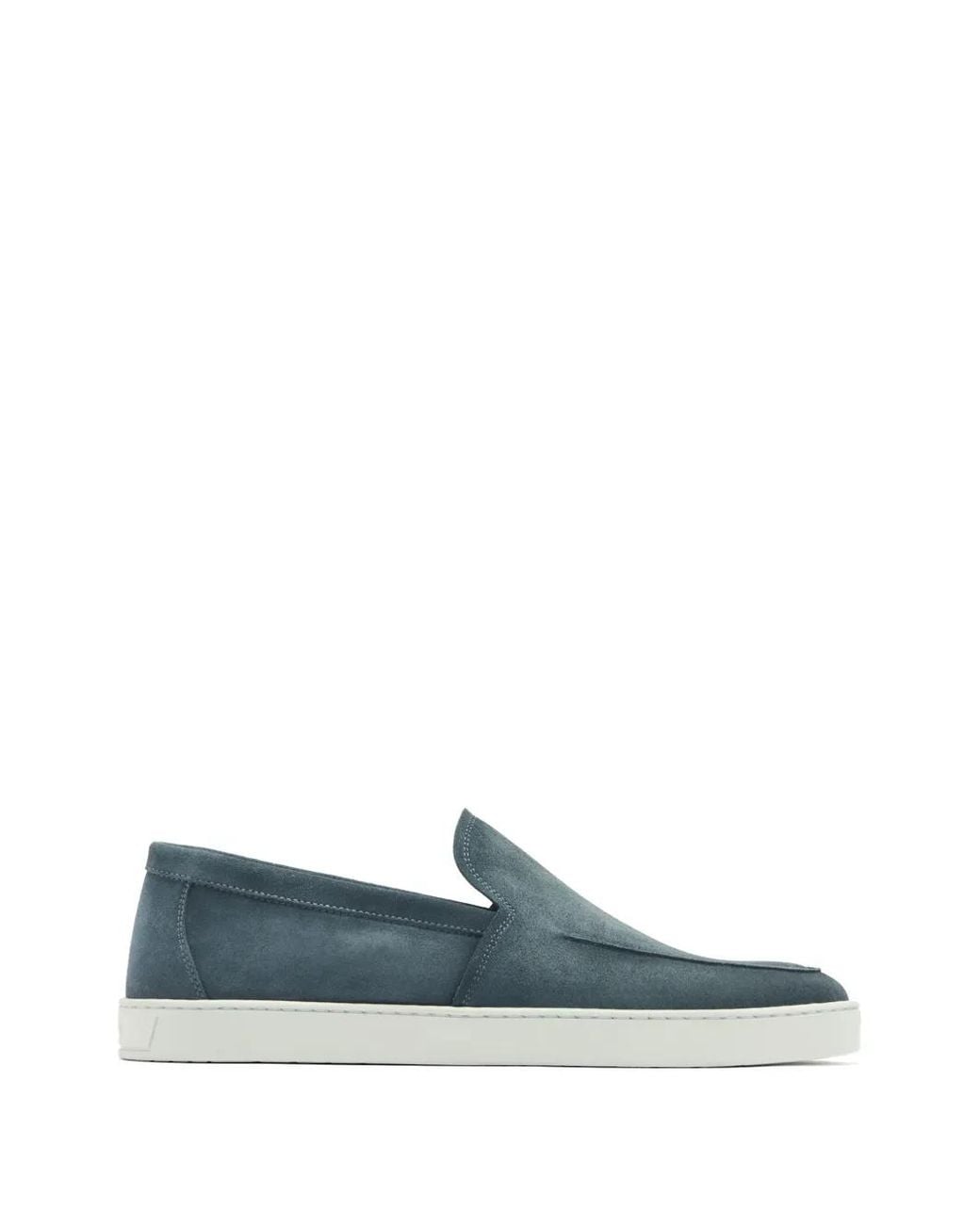 Magnanni Shoes Blue Suede Slip-On Loafers for men