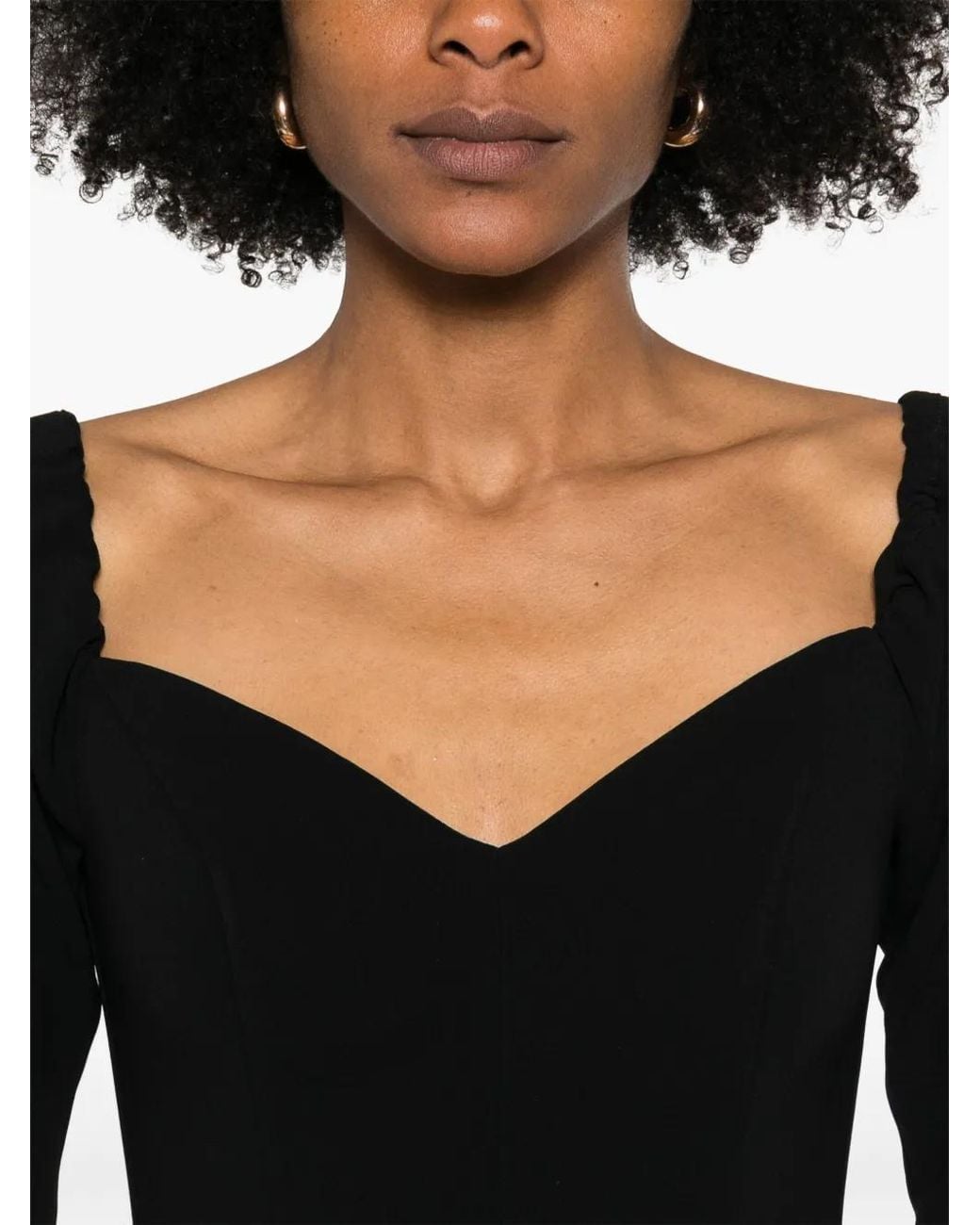MOOS STUDIO Black Off-Shoulder Top