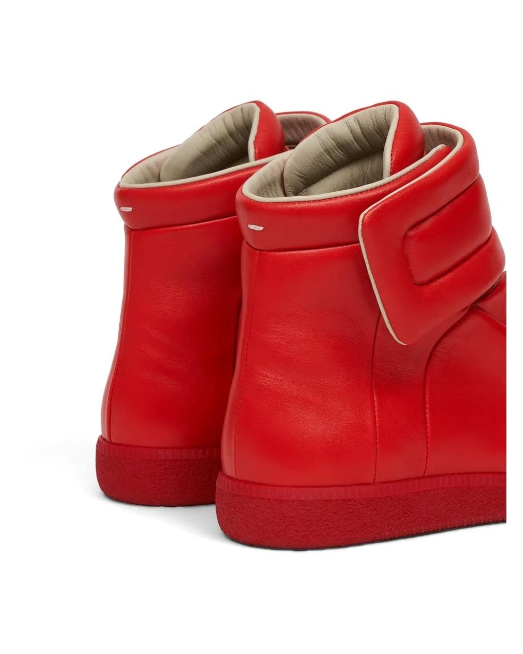 Maison Margiela Red Future Leather Sneakers for men