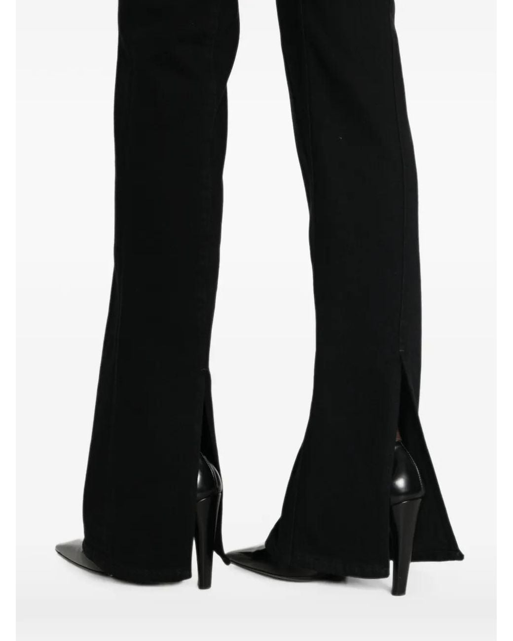 Haikure Black Split-Hem Jeans
