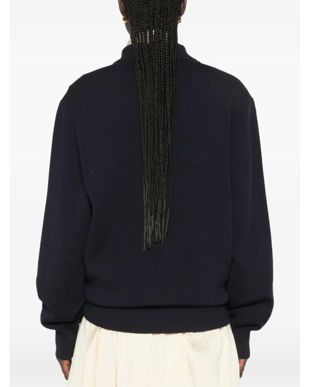 Rohe Black Button-Placket Polo Sweater