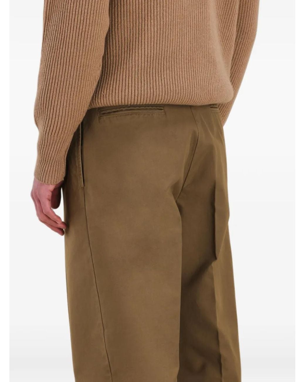 Fortela Green New York Pleated-Front Trousers for men