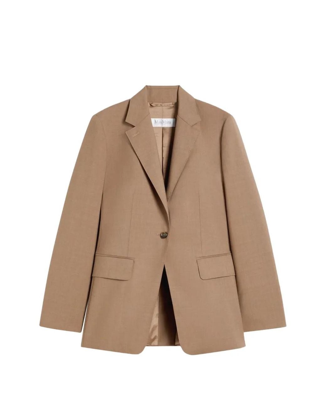 Max Mara Brown Notch-Lapel Single-Breasted Blazer