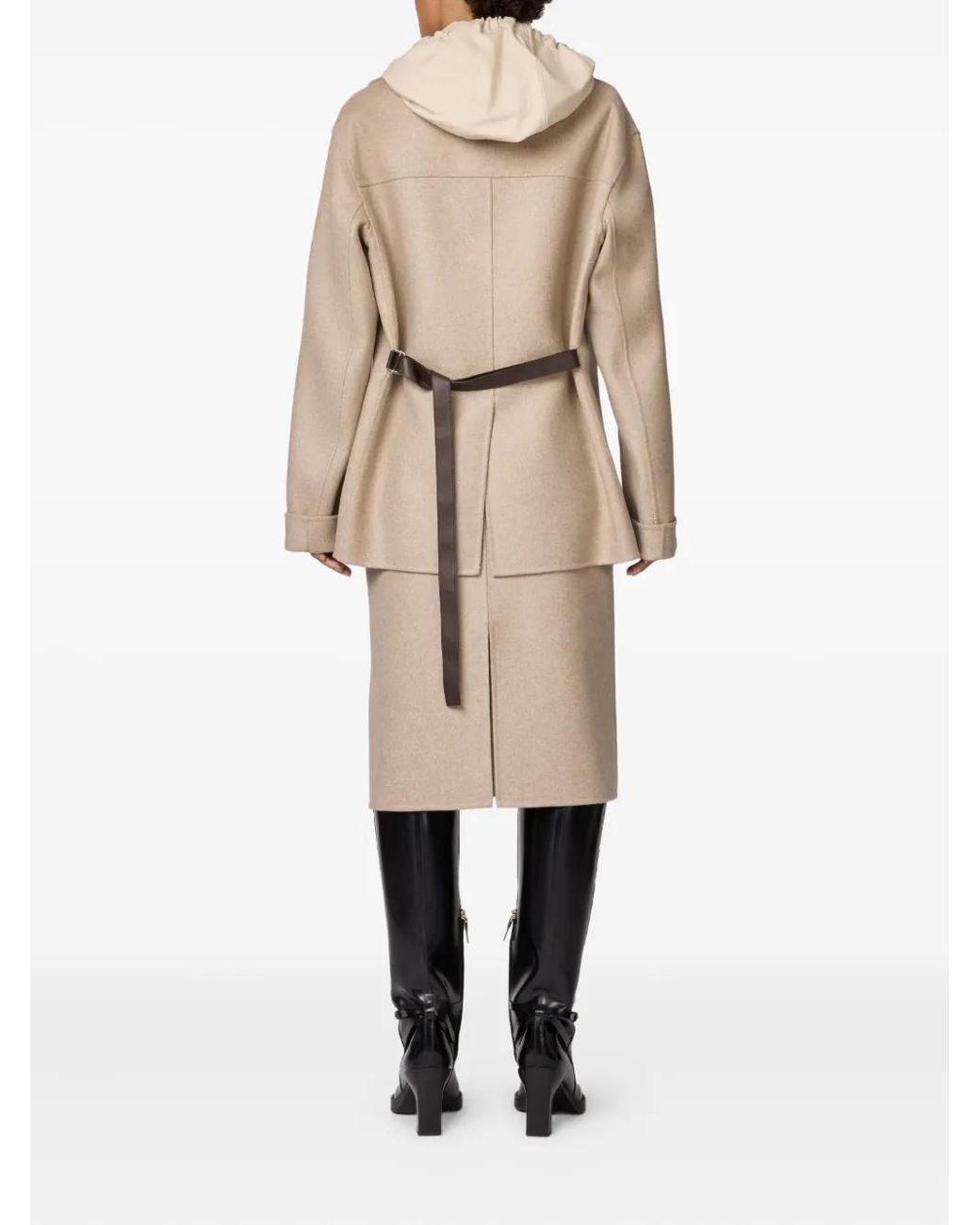 Tod's Natural Hooded Trimmed Jacket
