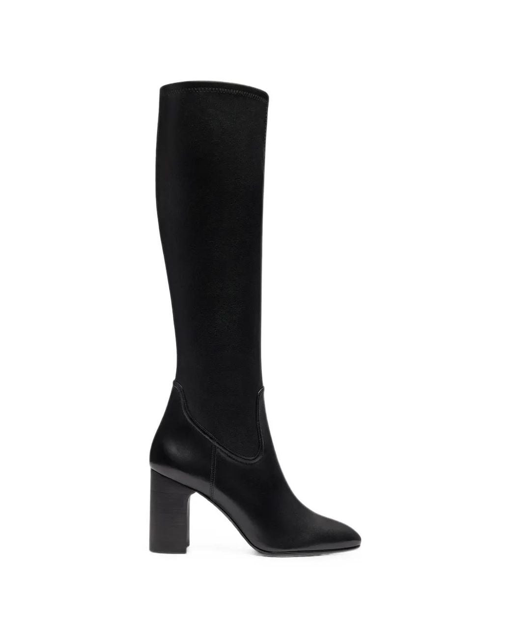 Stuart Weitzman Black Mulberry Stretch Knee-High Boots