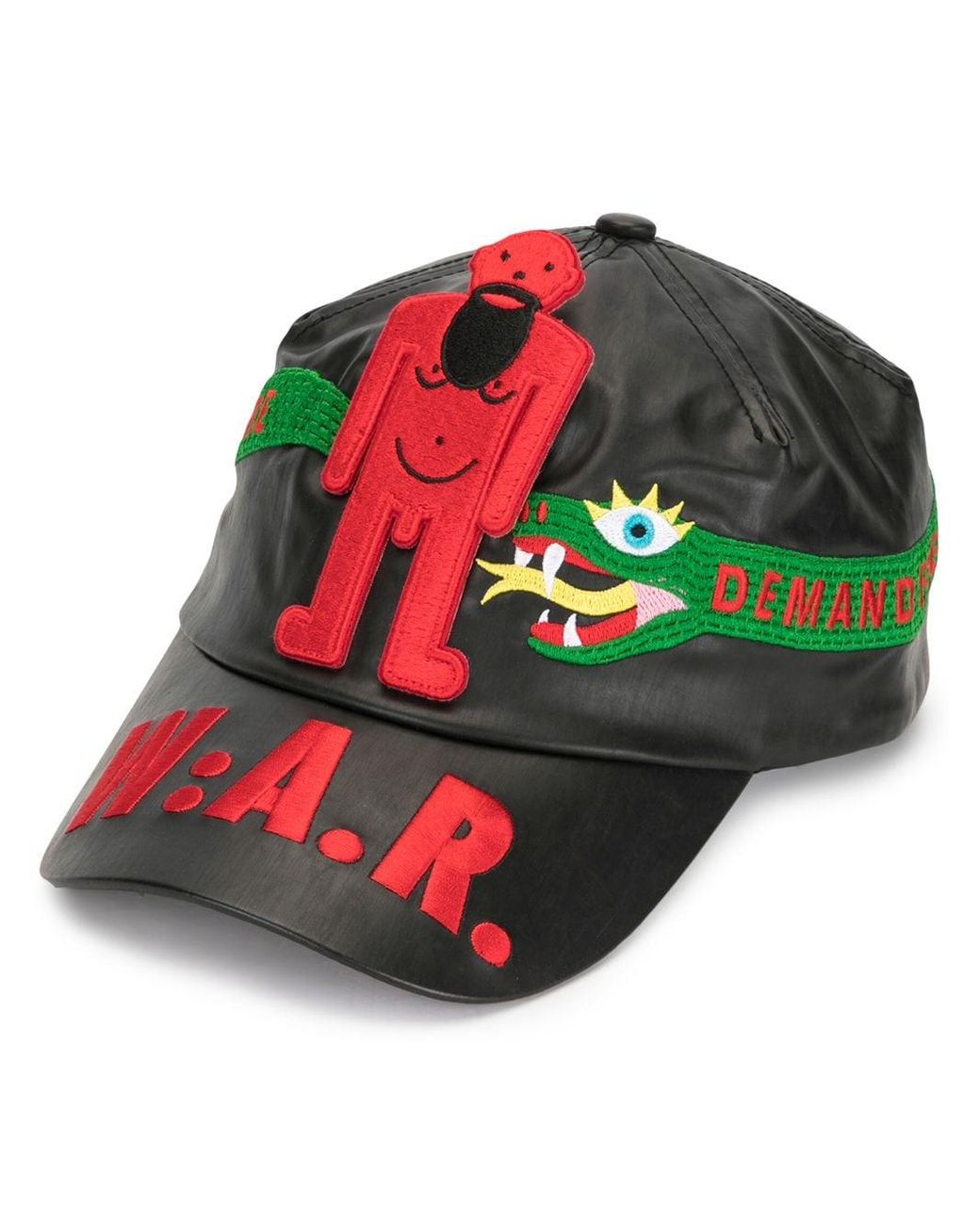 Walter Van Beirendonck W.a.r. Embroidered Baseball Cap in Black for Men |  Lyst