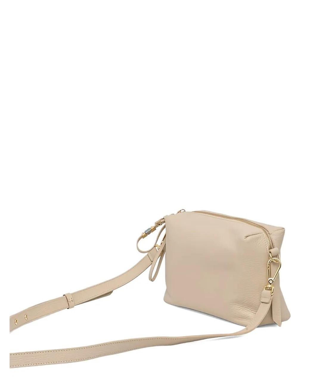 Coccinelle Natural Small Nory Leather Crossbody Bag