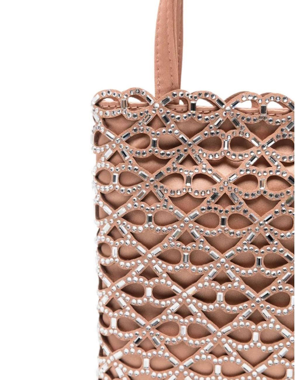 Anya Hindmarch Pink Crystal-Embellished Satin Mini Bag