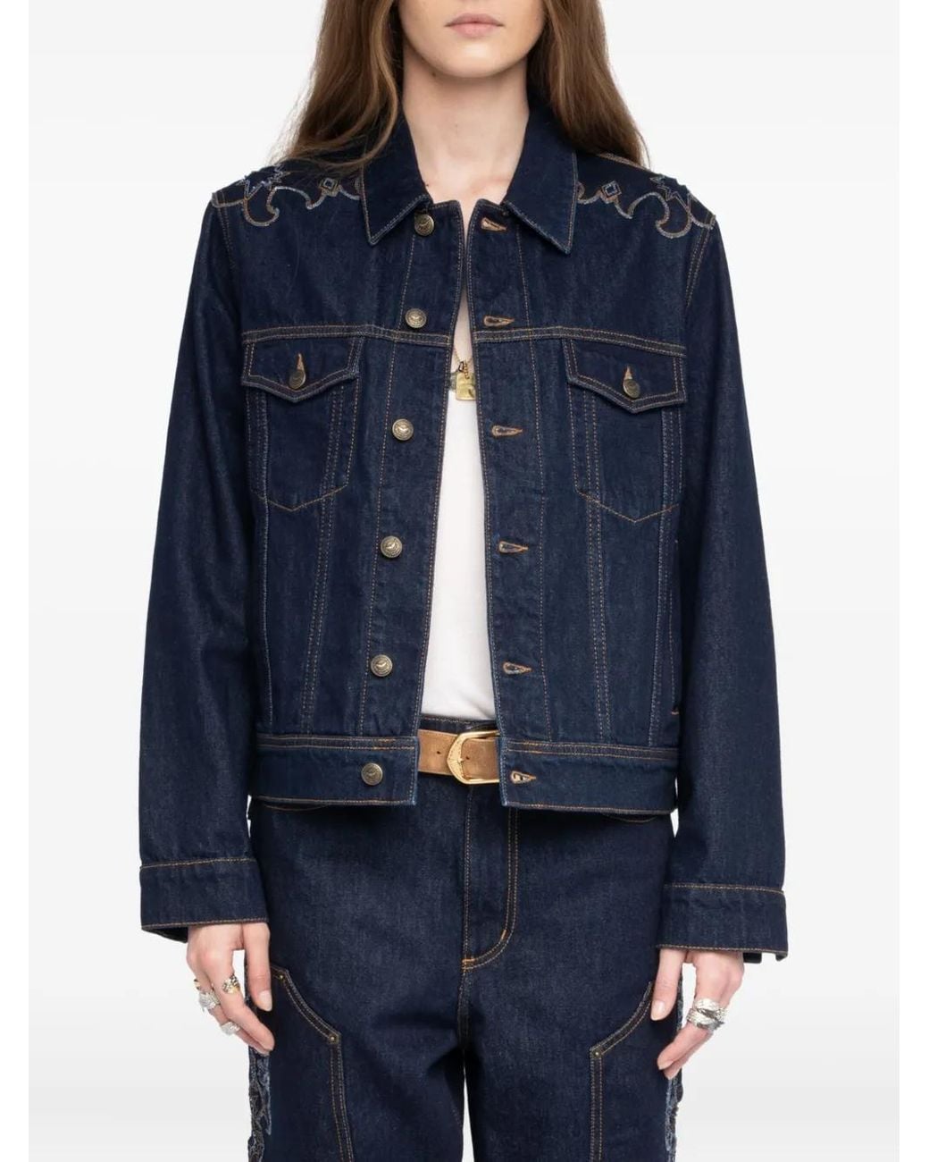 Zadig & Voltaire Blue Bases Western Denim Jacket