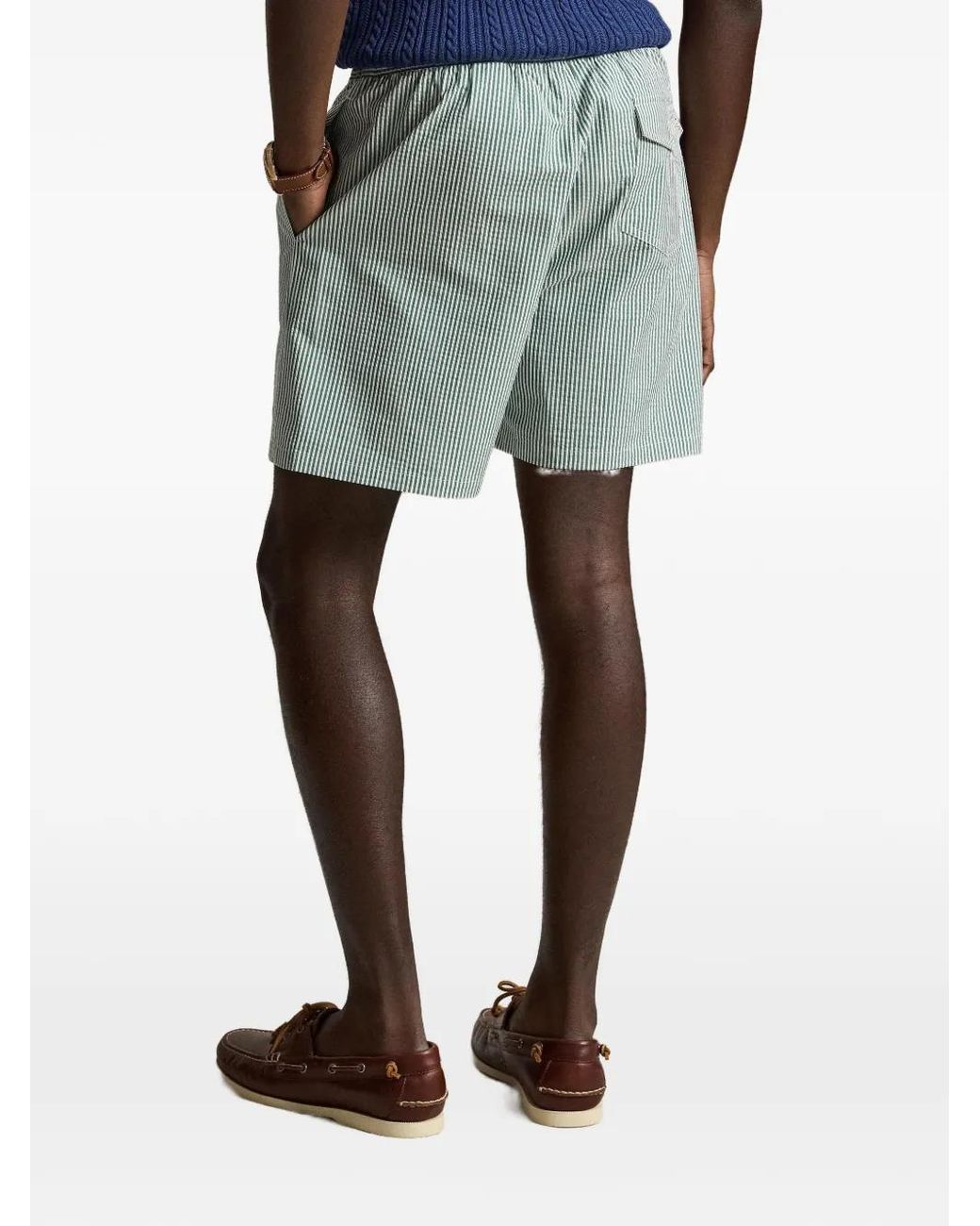 Polo Ralph Lauren Green Traveler Seersucker Shorts for men