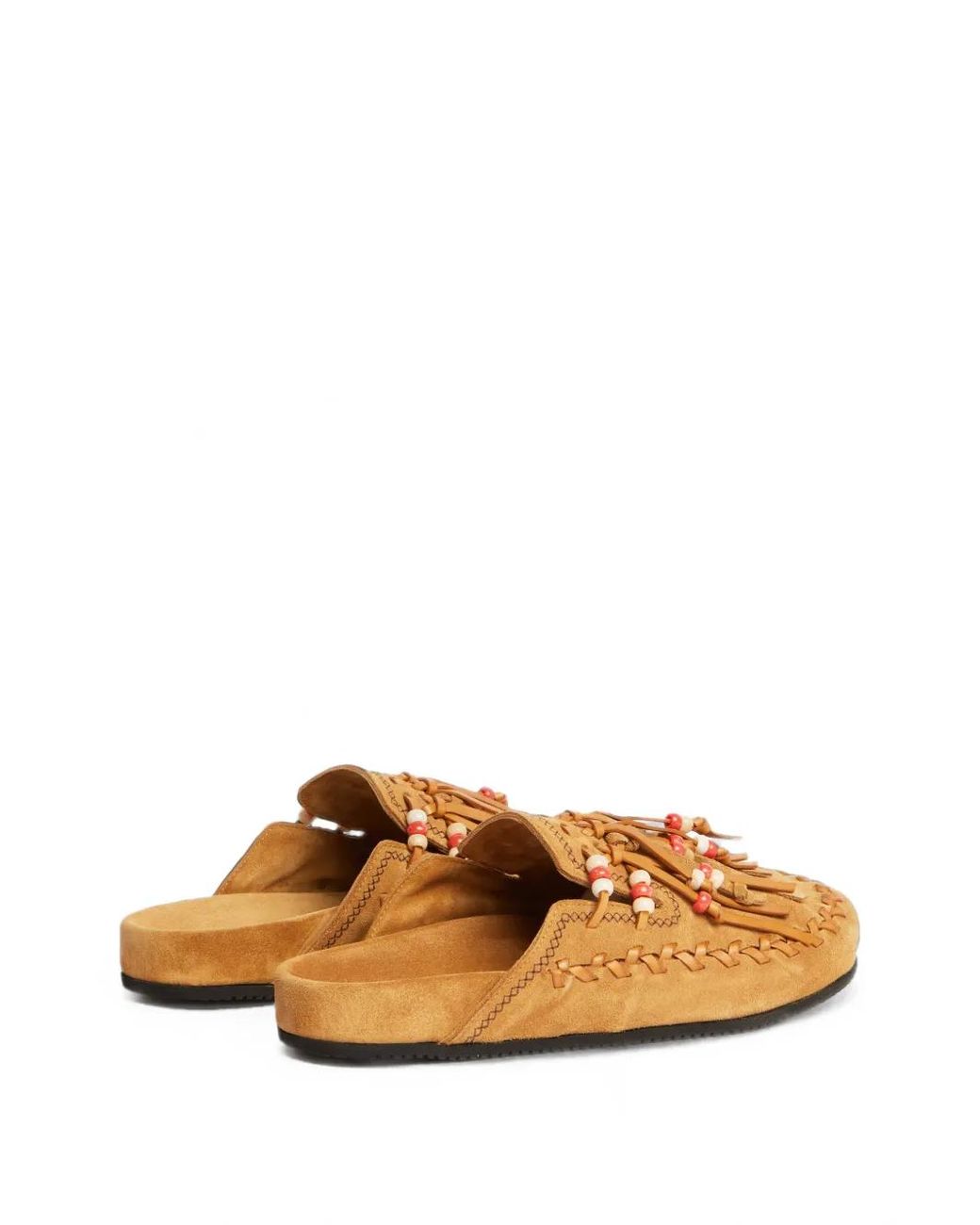 Alanui Brown The Journey Beaded Fringed Mules