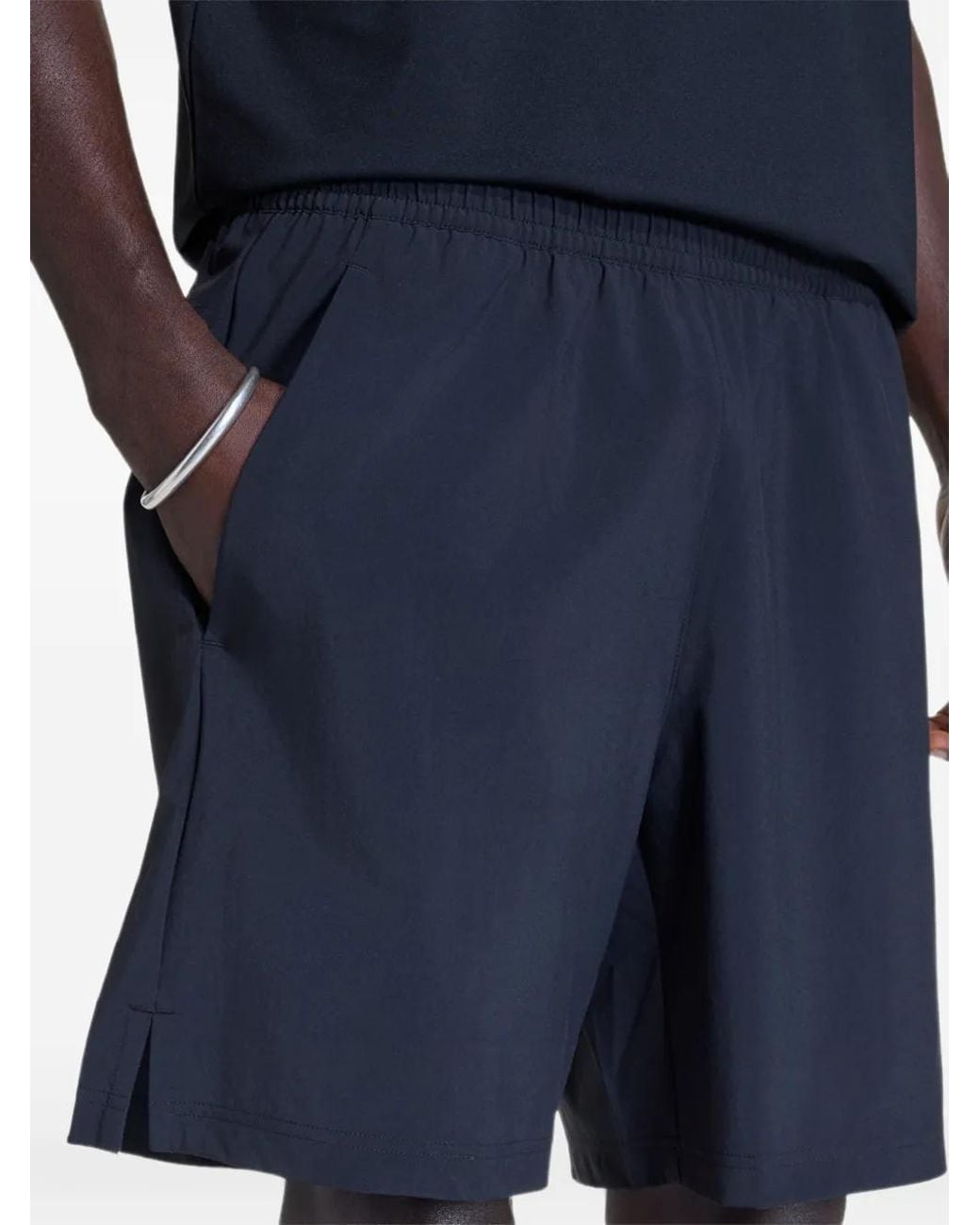 Adidas Blue Tech Trefoil Essentials Shorts for men