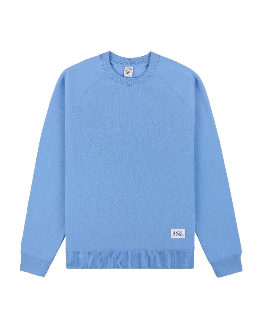 Sporty & Rich Blue Juniper Raglan-Sleeve Sweatshirt