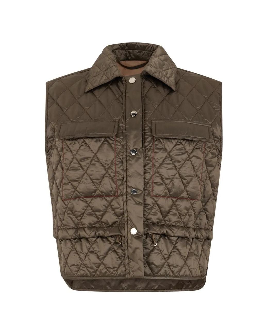 Moorer Brown Ecuba-P Quilted Gilet