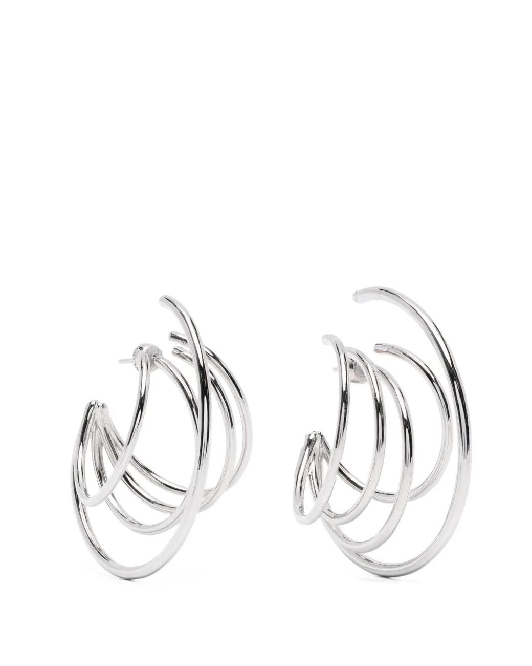 Panconesi White Large Orbit Earrings